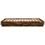 Smoked oak engineered wood bed frame 120x190cm by vidaXL, Beds and slatted bases - Ref: Foro24-3209888, Price: 116,15 €, Disc...