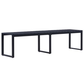 Banco de jardín tablero PS negro 180 cm de vidaXL, Bancos de jardín - Ref: Foro24-49493, Precio: 155,70 €, Descuento: %