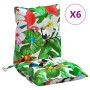 Kissen für niedrige Rückenlehne, 6 Stück, mehrfarbiger Oxford-Stoff von vidaXL, Kissen für Stühle und Sofas - Ref: Foro24-377...