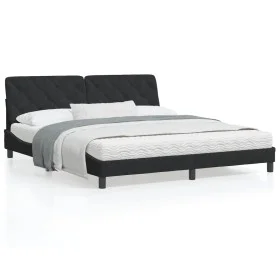 Black velvet bed frame with LED lights 180x200 cm by vidaXL, Beds and slatted bases - Ref: Foro24-3213869, Price: 268,87 €, D...
