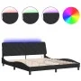 Black velvet bed frame with LED lights 180x200 cm by vidaXL, Beds and slatted bases - Ref: Foro24-3213869, Price: 268,87 €, D...
