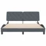 Bettgestell aus dunkelgrauem Samt mit LED-Leuchten, 160 x 200 cm von vidaXL, Betten und Lattenroste - Ref: Foro24-3213862, Pr...