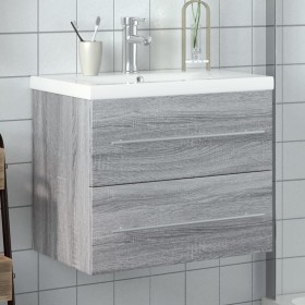 Mueble de baño con lavabo integrado gris Sonoma