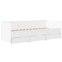 Liege mit weißen Holzwerkstoffschubladen 90x190 cm von vidaXL, Betten und Lattenroste - Ref: Foro24-3280825, Preis: 194,30 €,...