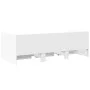 Lounger with white engineered wood drawers 90x190 cm by vidaXL, Beds and slatted bases - Ref: Foro24-3280825, Price: 203,49 €...
