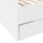 Lounger with white engineered wood drawers 90x190 cm by vidaXL, Beds and slatted bases - Ref: Foro24-3280825, Price: 203,49 €...