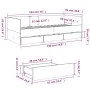 Lounger with white engineered wood drawers 90x190 cm by vidaXL, Beds and slatted bases - Ref: Foro24-3280825, Price: 203,49 €...