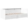 Lounger with white engineered wood drawers 90x200 cm by vidaXL, Beds and slatted bases - Ref: Foro24-3280846, Price: 185,30 €...