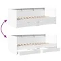 Lounger with white engineered wood drawers 90x200 cm by vidaXL, Beds and slatted bases - Ref: Foro24-3280846, Price: 185,30 €...