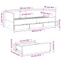 Liege mit schwarzen Holzwerkstoffschubladen 90x200 cm von vidaXL, Betten und Lattenroste - Ref: Foro24-3280819, Preis: 243,98...