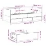 Lounger with black engineered wood drawers 90x200 cm by vidaXL, Beds and slatted bases - Ref: Foro24-3280819, Price: 242,77 €...
