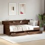 Liege mit Schubladen aus braunem Eichenholzwerkstoff, 90 x 200 cm von vidaXL, Betten und Lattenroste - Ref: Foro24-3280852, P...
