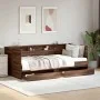 Liege mit Schubladen aus braunem Eichenholzwerkstoff, 90 x 200 cm von vidaXL, Betten und Lattenroste - Ref: Foro24-3280852, P...