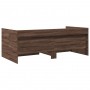 Lounger with brown oak engineered wood drawers 90x200 cm by vidaXL, Beds and slatted bases - Ref: Foro24-3280852, Price: 211,...