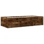 Lounger with drawers engineered smoked oak wood 90x200 cm by vidaXL, Beds and slatted bases - Ref: Foro24-3280878, Price: 176...