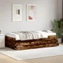 Lounger with drawers engineered smoked oak wood 90x200 cm by vidaXL, Beds and slatted bases - Ref: Foro24-3280878, Price: 176...