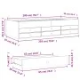 Lounger with drawers engineered smoked oak wood 90x200 cm by vidaXL, Beds and slatted bases - Ref: Foro24-3280878, Price: 176...