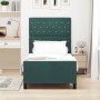 Estructura de cama Verde oscuro 90 x 200 cm Terciopelo