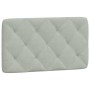 Light gray velvet bed frame with headboard 90x200 cm by vidaXL, Beds and slatted bases - Ref: Foro24-3207899, Price: 138,91 €...