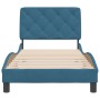 Estructura de cama con cabecero terciopelo azul 90x200 cm de vidaXL, Camas y somieres - Ref: Foro24-3207903, Precio: 148,10 €...