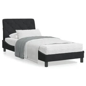 Bed frame with black velvet headboard 90x200 cm by vidaXL, Beds and slatted bases - Ref: Foro24-3207901, Price: 135,87 €, Dis...