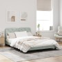 Estructura de cama con cabecero terciopelo gris claro 160x200cm