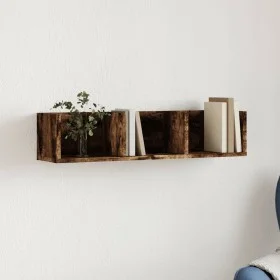 Smoked oak engineered wood wall furniture 75x18x16.5 cm by vidaXL, Shelves and shelves - Ref: Foro24-840437, Price: 23,97 €, ...