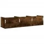 Smoked oak engineered wood wall furniture 75x18x16.5 cm by vidaXL, Shelves and shelves - Ref: Foro24-840437, Price: 24,36 €, ...