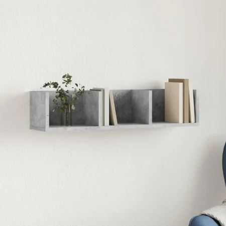 Betongraue Wandmöbel aus Holzwerkstoff, 75 x 18 x 16,5 cm von vidaXL, Regale und Regale - Ref: Foro24-840435, Preis: 24,22 €,...