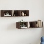Wandmöbel, 2 Einheiten, Eichenbraun, Holzwerkstoff von vidaXL, Regale und Regale - Ref: Foro24-840442, Preis: 34,52 €, Rabatt: %