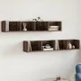 Muebles de pared 2 uds madera marrón roble 99x18x16,5 cm de vidaXL, Estantes y estanterías - Ref: Foro24-840456, Precio: 44,2...