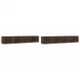 Wall furniture 2 pcs oak brown wood 99x18x16.5 cm by vidaXL, Shelves and shelves - Ref: Foro24-840456, Price: 44,95 €, Discou...