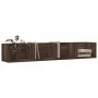 Wall furniture 2 pcs oak brown wood 99x18x16.5 cm by vidaXL, Shelves and shelves - Ref: Foro24-840456, Price: 44,95 €, Discou...