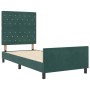 Estructura de cama Verde oscuro 90 x 200 cm Terciopelo