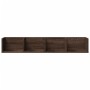 Muebles de pared 2 uds madera marrón roble 99x18x16,5 cm de vidaXL, Estantes y estanterías - Ref: Foro24-840456, Precio: 44,9...