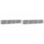 Wall furniture 2 pcs gray Sonoma wood 99x18x16.5 cm by vidaXL, Shelves and shelves - Ref: Foro24-840454, Price: 39,40 €, Disc...