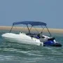 Bimini-Markise mit 3 blauen Bögen 183x196x137 cm von vidaXL, Aufbewahrungsabdeckungen für Boote - Ref: Foro24-92366, Preis: 1...