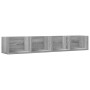 Wall furniture 2 pcs gray Sonoma wood 99x18x16.5 cm by vidaXL, Shelves and shelves - Ref: Foro24-840454, Price: 39,40 €, Disc...