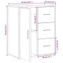 Sideboard aus geräuchertem Eichenholzwerkstoff, 60 x 31 x 70 cm von vidaXL, Sideboards - Ref: Foro24-840475, Preis: 81,53 €, ...