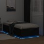 Estructura cama con luces LED madera ingeniería negro 90x190 cm de vidaXL, Camas y somieres - Ref: Foro24-3209661, Precio: 13...