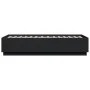 Bed frame with LED lights black engineered wood 90x190 cm by vidaXL, Beds and slatted bases - Ref: Foro24-3209661, Price: 133...