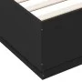 Black engineered wood bed frame 180x200 cm by vidaXL, Beds and slatted bases - Ref: Foro24-3209682, Price: 165,10 €, Discount: %
