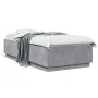 Concrete gray engineered wood bed frame 90x200cm by vidaXL, Beds and slatted bases - Ref: Foro24-3209726, Price: 114,42 €, Di...