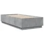 Concrete gray engineered wood bed frame 90x200cm by vidaXL, Beds and slatted bases - Ref: Foro24-3209726, Price: 114,42 €, Di...