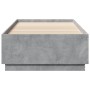 Concrete gray engineered wood bed frame 90x200cm by vidaXL, Beds and slatted bases - Ref: Foro24-3209726, Price: 115,81 €, Di...