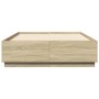 Sonoma oak engineered wood bed frame 120x200 cm by vidaXL, Beds and slatted bases - Ref: Foro24-3209711, Price: 142,85 €, Dis...