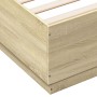 Bettgestell aus Sonoma-Eiche-Holzwerkstoff, 120 x 200 cm von vidaXL, Betten und Lattenroste - Ref: Foro24-3209711, Preis: 142...