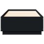 Black engineered wood bed frame 90x200 cm by vidaXL, Beds and slatted bases - Ref: Foro24-3209724, Price: 119,57 €, Discount: %