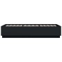Black engineered wood bed frame 90x200 cm by vidaXL, Beds and slatted bases - Ref: Foro24-3209724, Price: 119,57 €, Discount: %