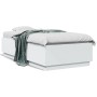White engineered wood bed frame 90x190 cm by vidaXL, Beds and slatted bases - Ref: Foro24-3209751, Price: 114,21 €, Discount: %